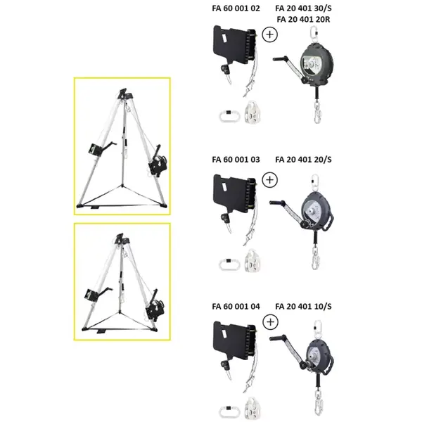 KRATOS háromlábú állvány szűk helyeken való hozzáféréshez